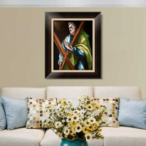 INVIN ART Framed Canvas Art Giclee Print St. Andrew by El Greco Wall Art Living Room Home Office Decorations