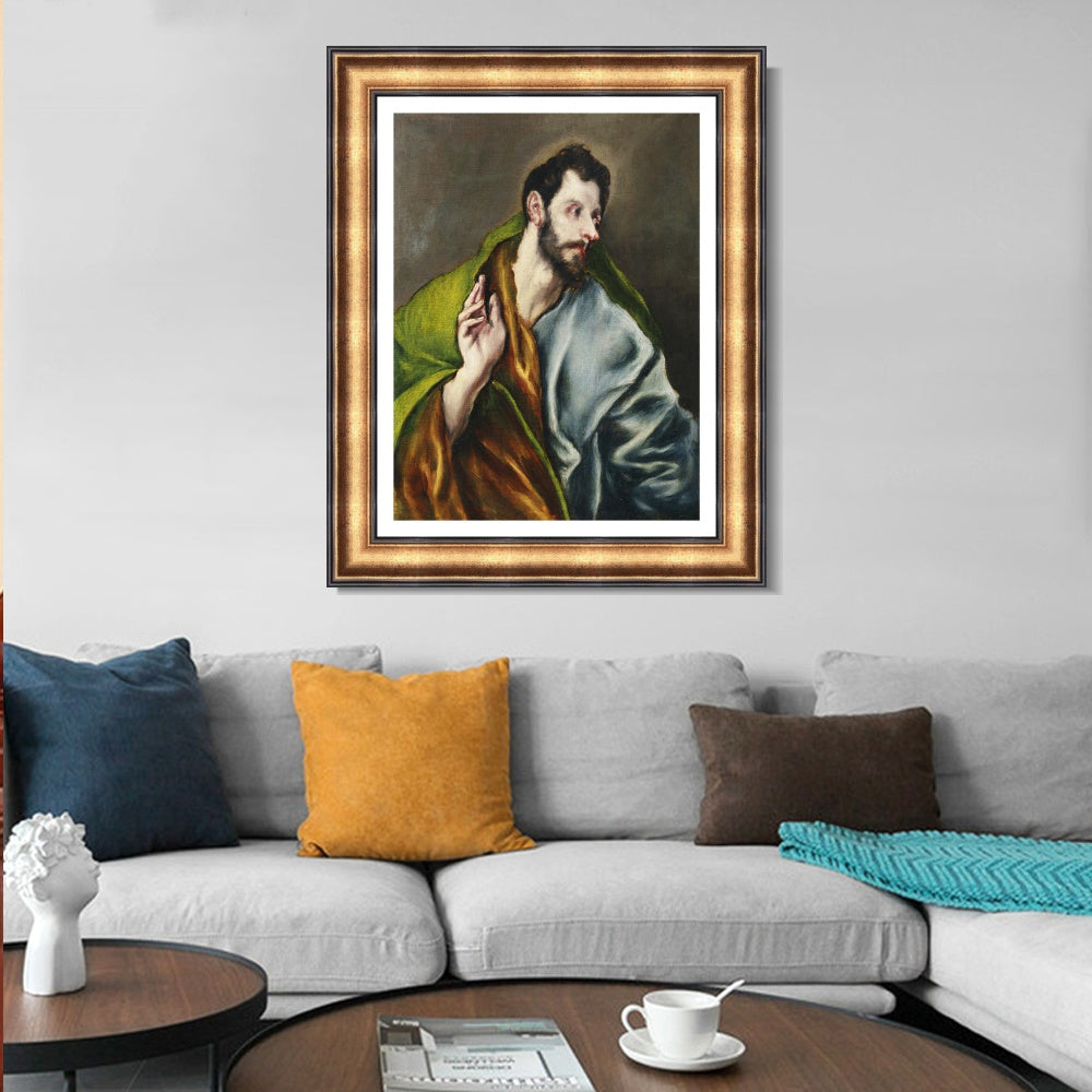 INVIN ART Framed Canvas Art Giclee Print Santo Tom篓垄s by El Greco Wall Art