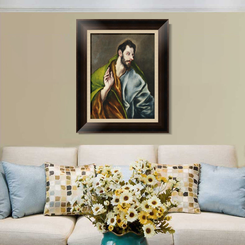 INVIN ART Framed Canvas Art Giclee Print Santo Tom篓垄s by El Greco Wall Art