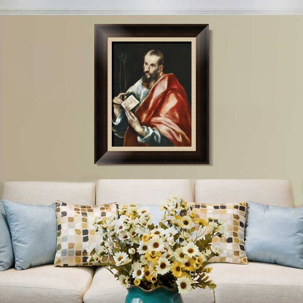 INVIN ART Framed Canvas Art Giclee Print Saint Paul, The Apostle#2 by El Greco Wall Art