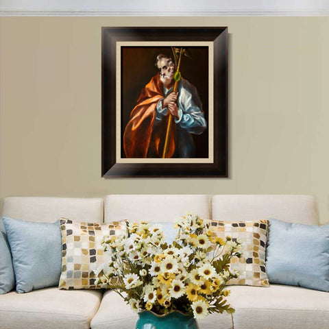 INVIN ART Framed Canvas Art Giclee Print St. Jude Thaddeus by El Greco Wall Art Living Room Home Office Decorations