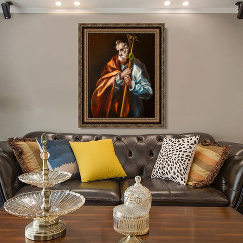 INVIN ART Framed Canvas Art Giclee Print St. Jude Thaddeus by El Greco Wall Art Living Room Home Office Decorations
