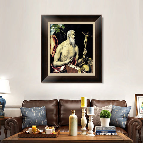 INVIN ART Framed Canvas Art Giclee Print Series#053 by El Greco Wall Art Living Room Home Office Decorations
