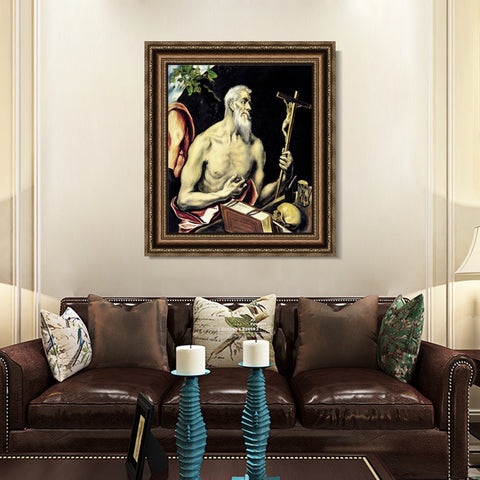 INVIN ART Framed Canvas Art Giclee Print Series#053 by El Greco Wall Art Living Room Home Office Decorations