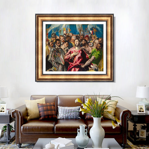 INVIN ART Framed Canvas Art Giclee Print Series#064 by El Greco Wall Art Living Room Home Office Decorations