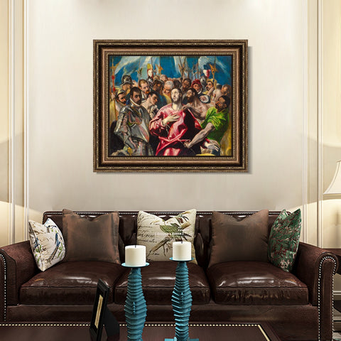 INVIN ART Framed Canvas Art Giclee Print Series#064 by El Greco Wall Art Living Room Home Office Decorations