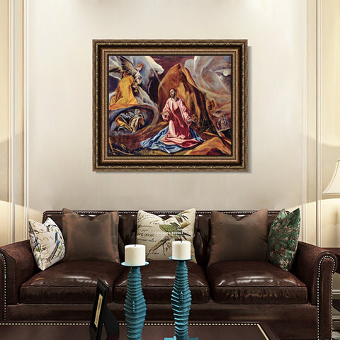 INVIN ART Framed Canvas Art Giclee Print Series#084 by El Greco Wall Art Living Room Home Office Decorations