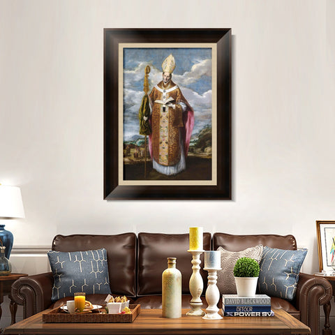 INVIN ART Framed Canvas Art Giclee Print St. Ildefonso by El Greco Wall Art Living Room Home Office Decorations