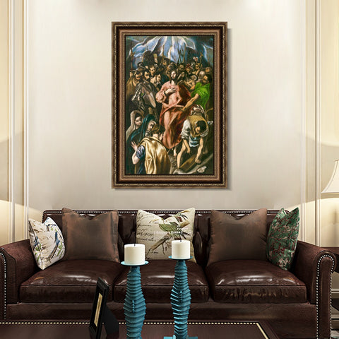 INVIN ART Framed Canvas Art Giclee Print Series#086 by El Greco Wall Art Living Room Home Office Decorations