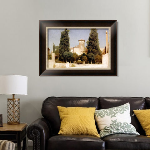 INVIN ART Framed Canvas Art Giclee Print The Villa Malta, Rome by Lord Frederick Leighton Wall Art Living Room Home Office Decorations