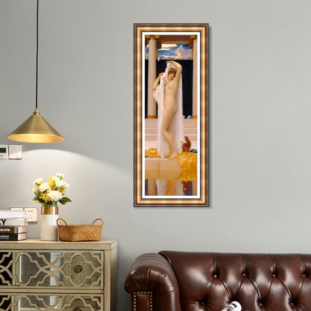 INVIN ART Framed Canvas Art Giclee Print Daedalus And Icarus by Lord Frederick Leighton Wall Art