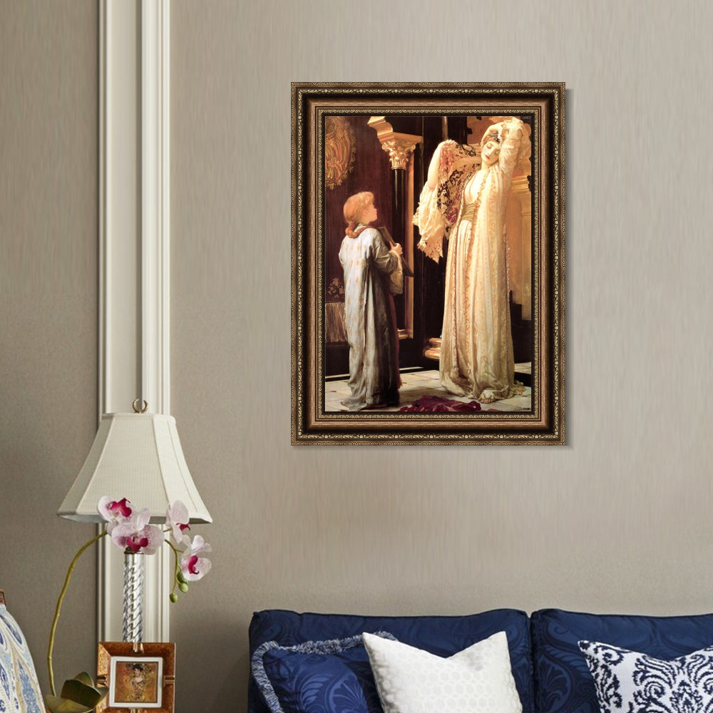 INVIN ART Framed Canvas Art Giclee Print light of the harem by Lord Frederick Leighton Wall Art