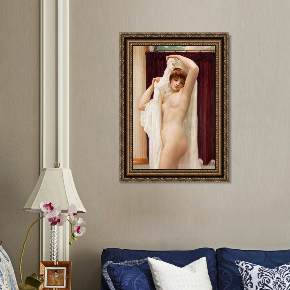 INVIN ART Framed Canvas Art Giclee Print daedalus and icarus#021 by Lord Frederick Leighton Wall Art