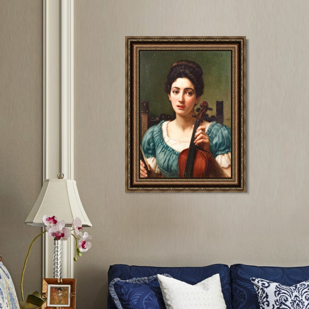 INVIN ART Framed Canvas Art Giclee Print Series#024 by Lord Frederick Leighton Wall Art
