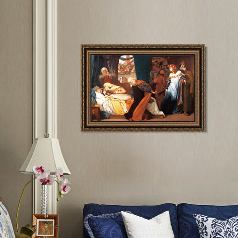 INVIN ART Framed Canvas Art Giclee Print Series#026 by Lord Frederick Leighton Wall Art Living Room Home Office Decorations