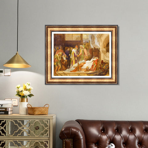 INVIN ART Framed Canvas Art Giclee Print Series#028 by Lord Frederick Leighton Wall Art Living Room Home Office Decorations