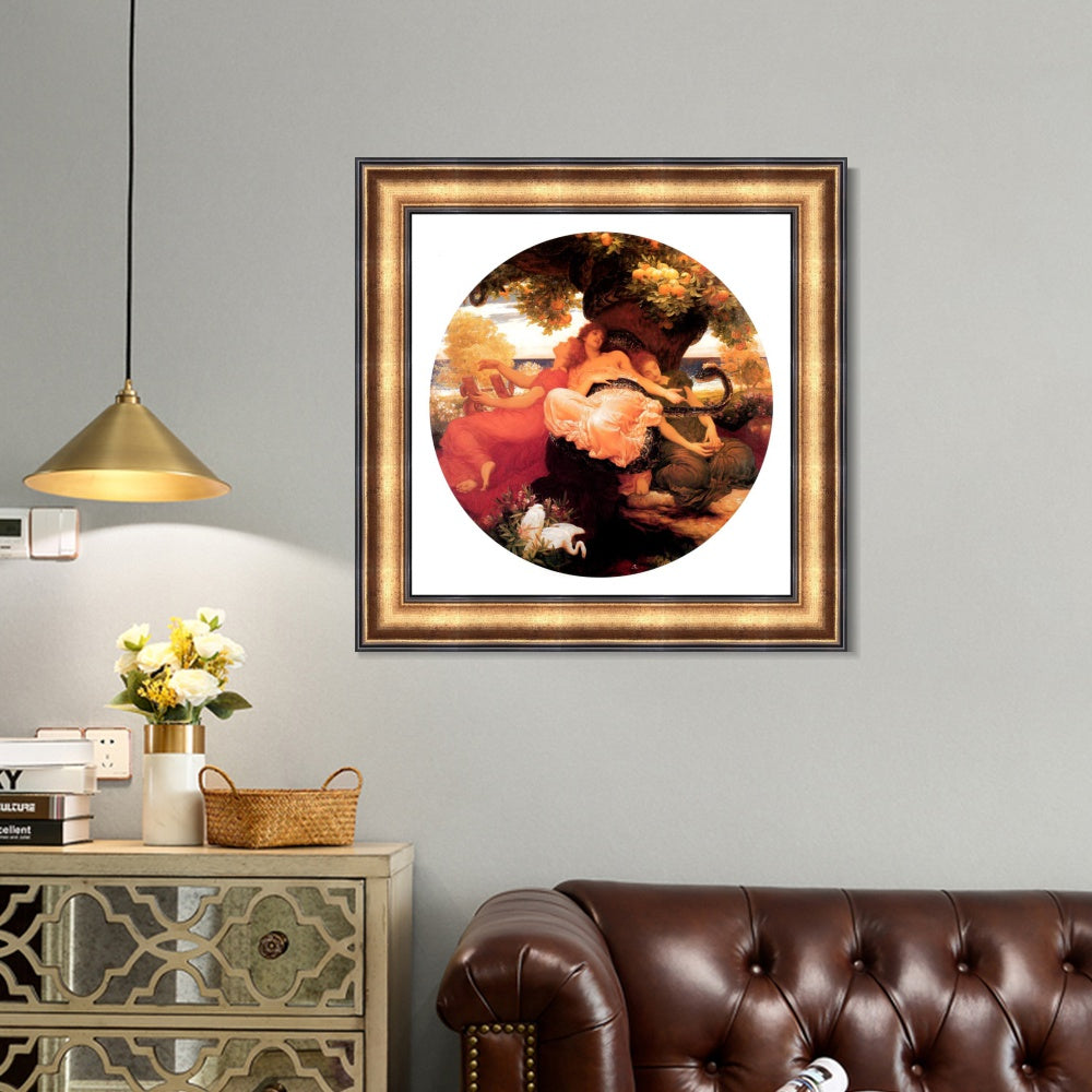 INVIN ART Framed Canvas Art Giclee Print the Garden of the Hesperides by Lord Frederick Leighton Wall Art