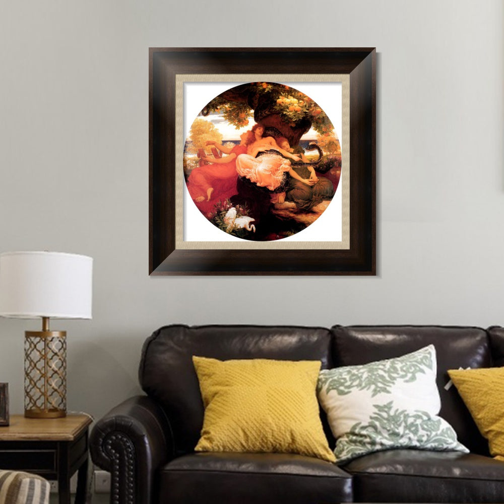 INVIN ART Framed Canvas Art Giclee Print the Garden of the Hesperides by Lord Frederick Leighton Wall Art