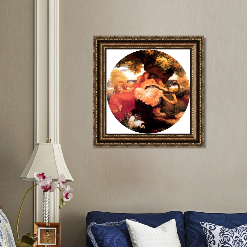 INVIN ART Framed Canvas Art Giclee Print the Garden of the Hesperides by Lord Frederick Leighton Wall Art