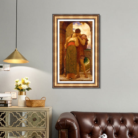 INVIN ART Framed Canvas Art Giclee Print Wedded by Lord Frederick Leighton Wall Art Living Room Home Office Decorations
