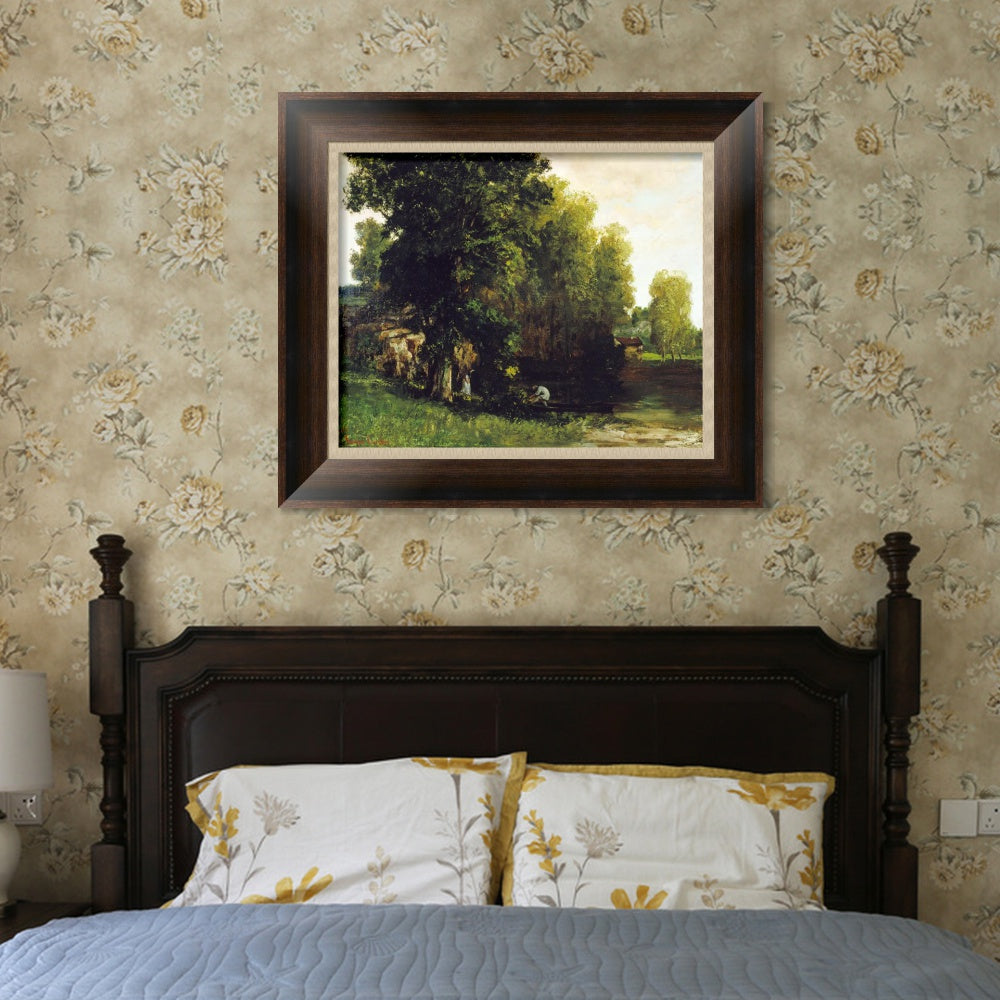 INVIN ART Framed Canvas Art Giclee Print Series#004 by Gustave Courbet Wall Art