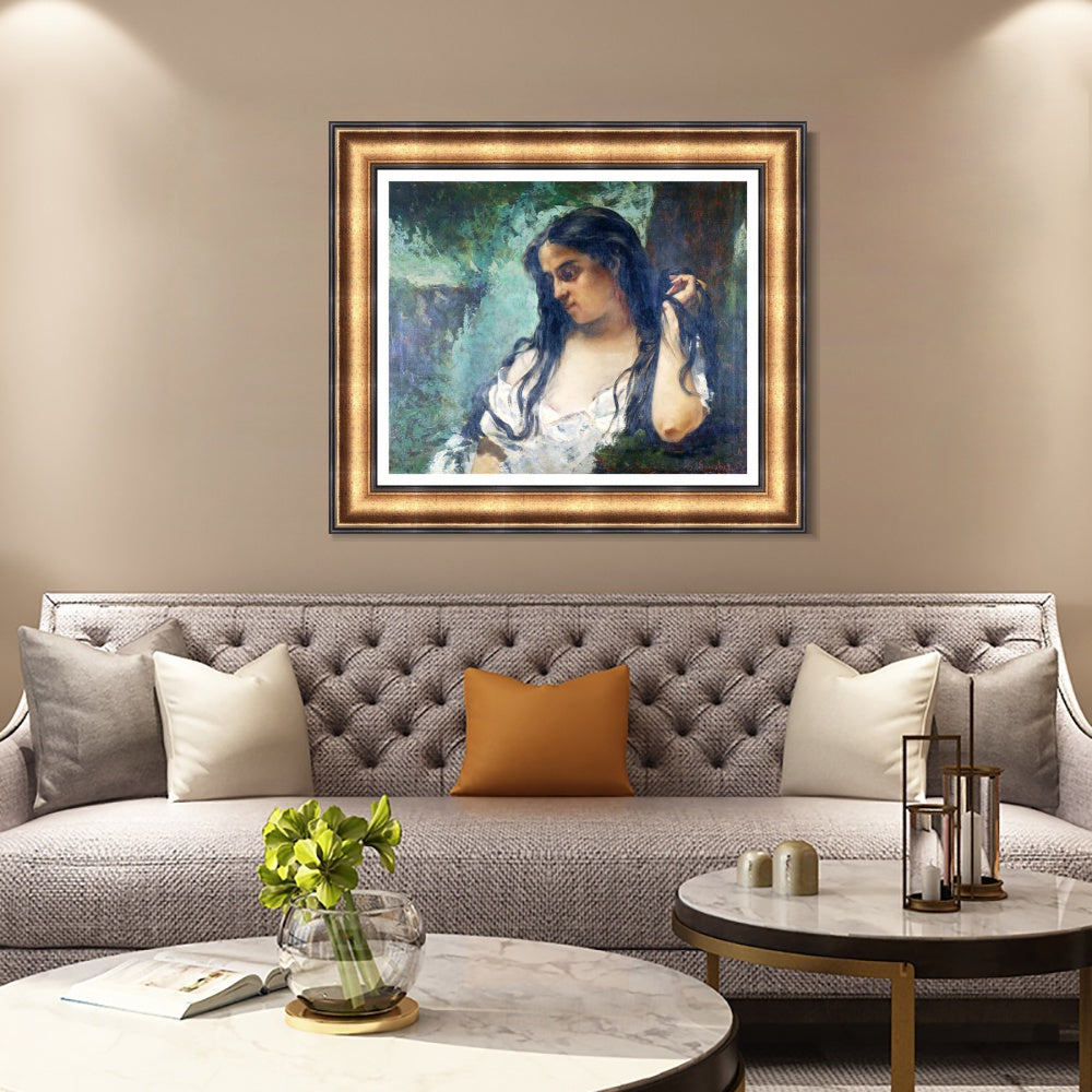 INVIN ART Framed Canvas Art Giclee Print Series#007 by Gustave Courbet Wall Art