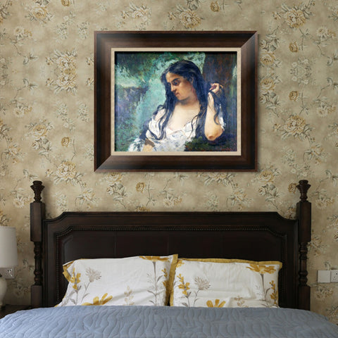 INVIN ART Framed Canvas Art Giclee Print Series#007 by Gustave Courbet Wall Art Living Room Home Office Decorations