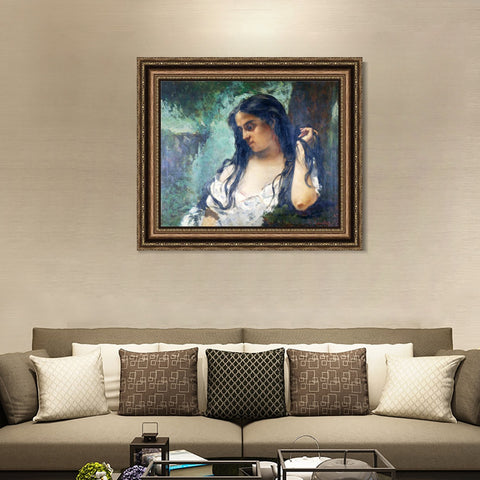 INVIN ART Framed Canvas Art Giclee Print Series#007 by Gustave Courbet Wall Art Living Room Home Office Decorations
