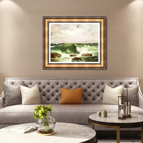 INVIN ART Framed Canvas Art Giclee Print Series#009 by Gustave Courbet Wall Art Living Room Home Office Decorations