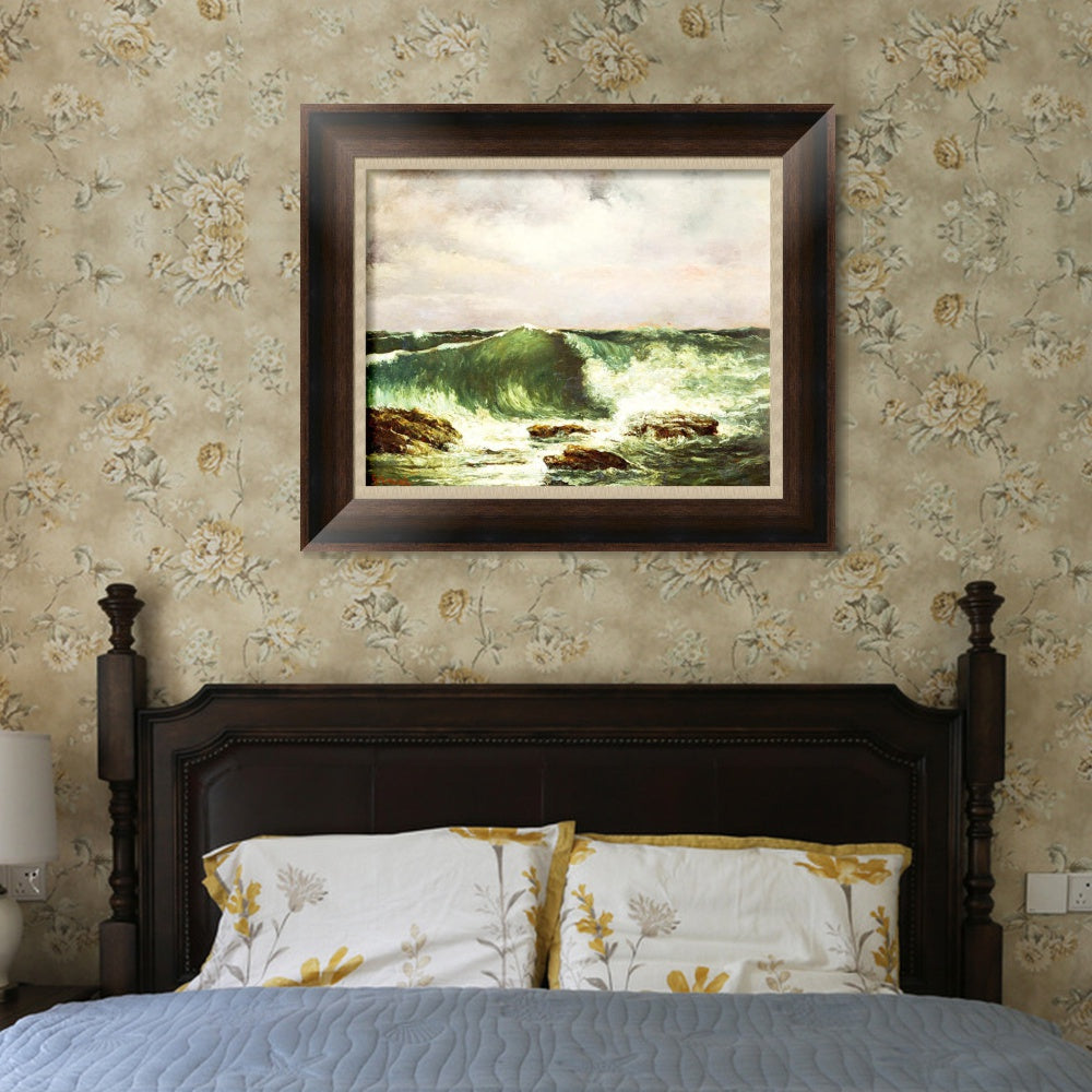 INVIN ART Framed Canvas Art Giclee Print Series#009 by Gustave Courbet Wall Art