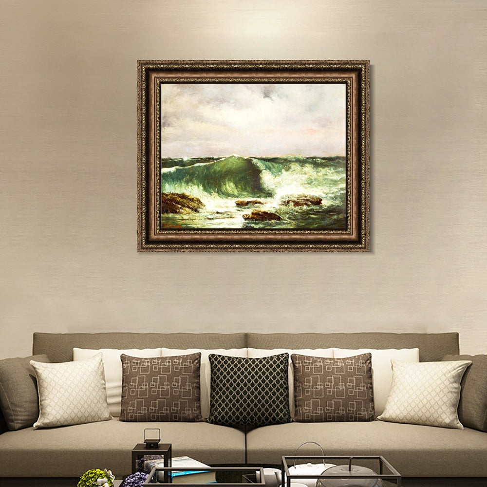 INVIN ART Framed Canvas Art Giclee Print Series#009 by Gustave Courbet Wall Art