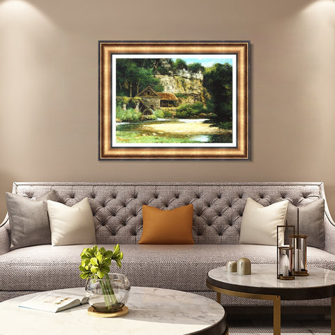INVIN ART Framed Canvas Art Giclee Print Series#013 by Gustave Courbet Wall Art Living Room Home Office Decorations
