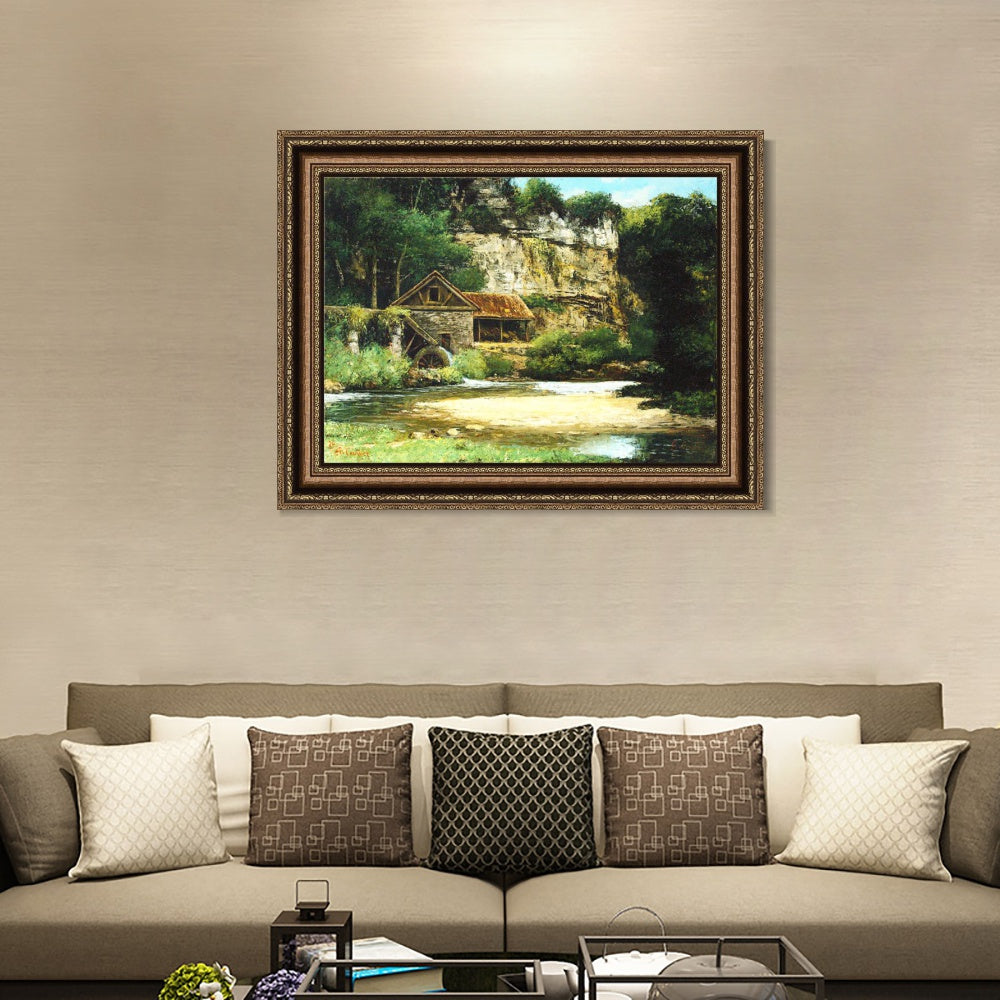 INVIN ART Framed Canvas Art Giclee Print Series#013 by Gustave Courbet Wall Art