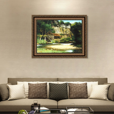 INVIN ART Framed Canvas Art Giclee Print Series#013 by Gustave Courbet Wall Art Living Room Home Office Decorations