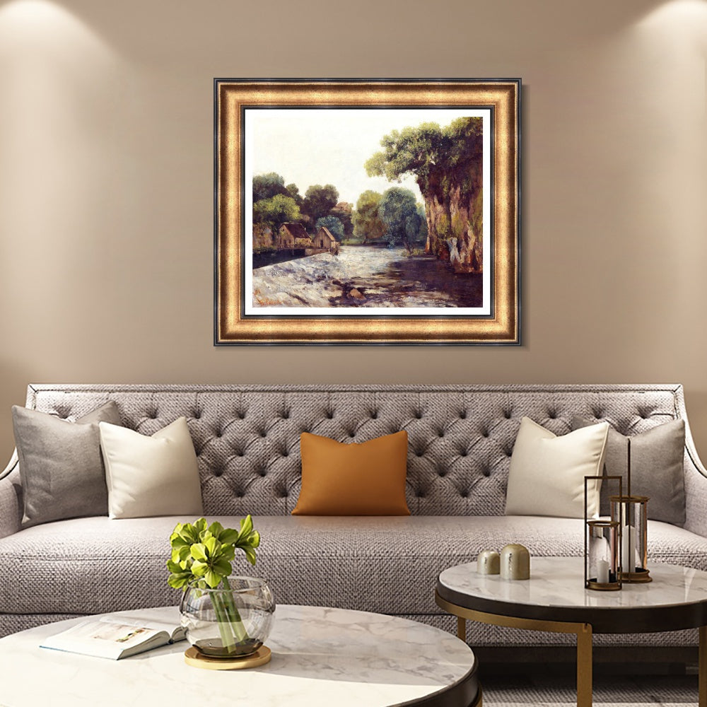INVIN ART Framed Canvas Art Giclee Print Series#018 by Gustave Courbet Wall Art