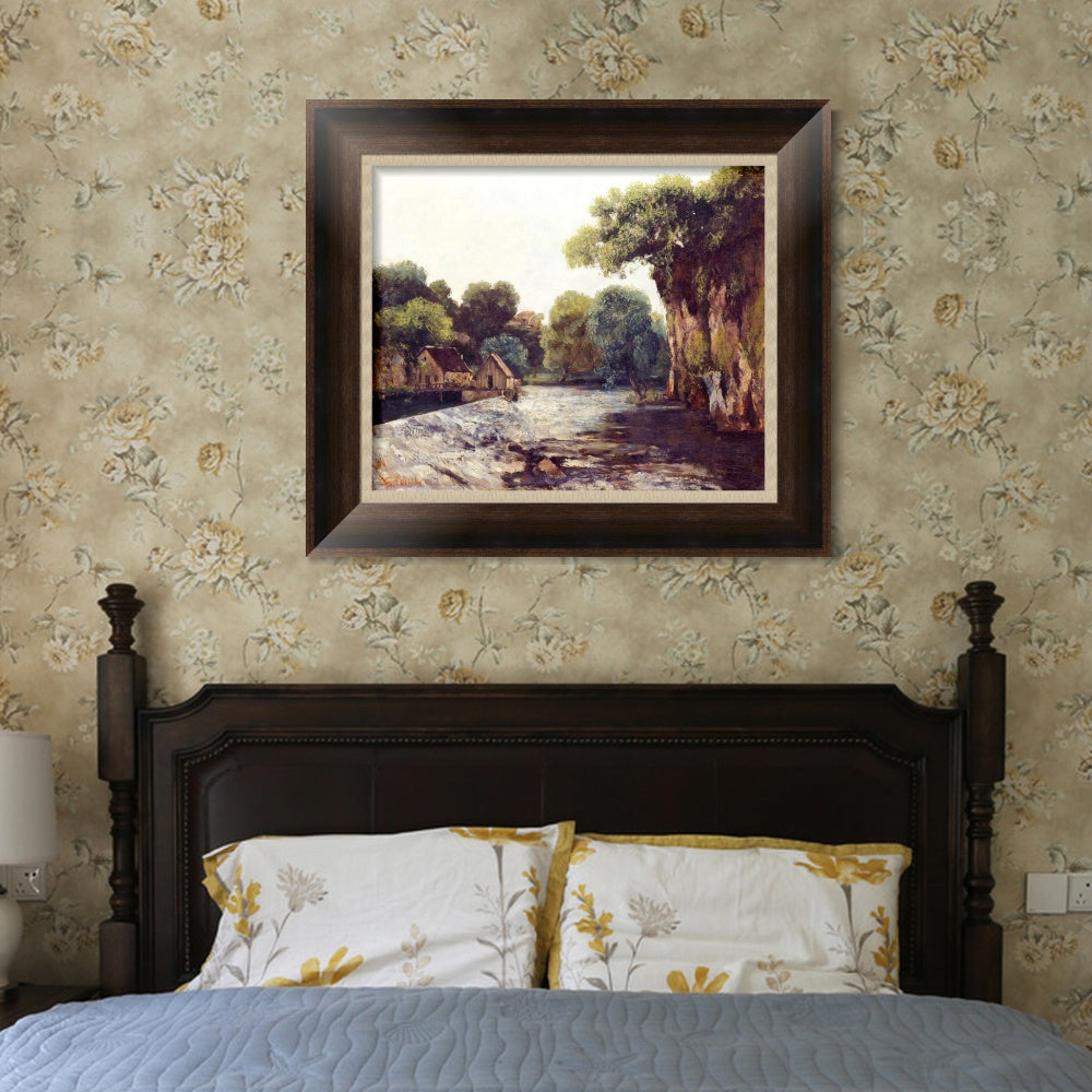 INVIN ART Framed Canvas Art Giclee Print Series#018 by Gustave Courbet Wall Art