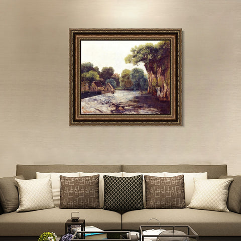 INVIN ART Framed Canvas Art Giclee Print Series#018 by Gustave Courbet Wall Art Living Room Home Office Decorations