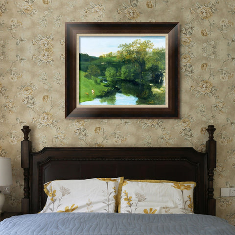 INVIN ART Framed Canvas Art Giclee Print Series#019 by Gustave Courbet Wall Art Living Room Home Office Decorations