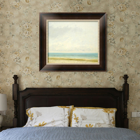 INVIN ART Framed Canvas Art Giclee Print Calm Sea, 1866 by Gustave Courbet Wall Art Living Room Home Office Decorations