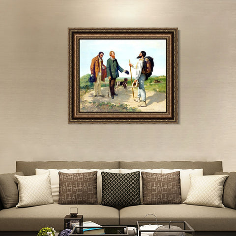 INVIN ART Framed Canvas Art Giclee Print Sleep Le Sommeil 1866 by Gustave Courbet Wall Art Living Room Home Office Decorations