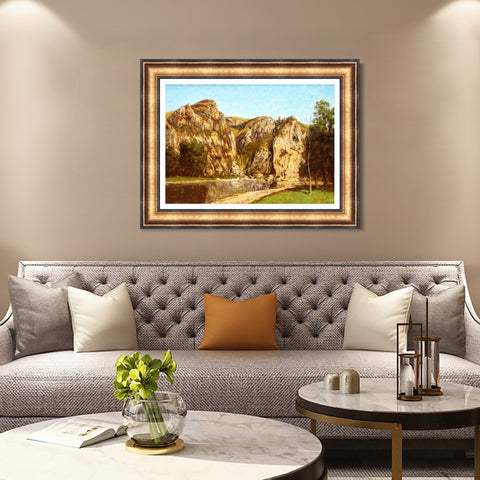 INVIN ART Framed Canvas Art Giclee Print Series#033 by Gustave Courbet Wall Art Living Room Home Office Decorations