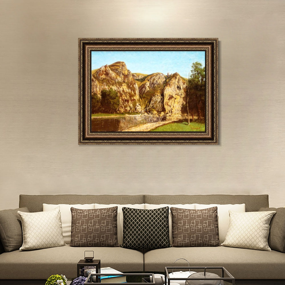 INVIN ART Framed Canvas Art Giclee Print Series#033 by Gustave Courbet Wall Art