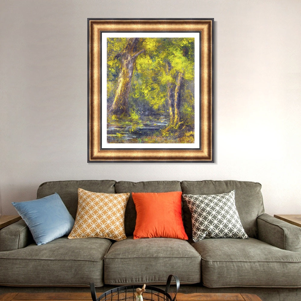 INVIN ART Framed Canvas Art Giclee Print Series#036 by Gustave Courbet Wall Art