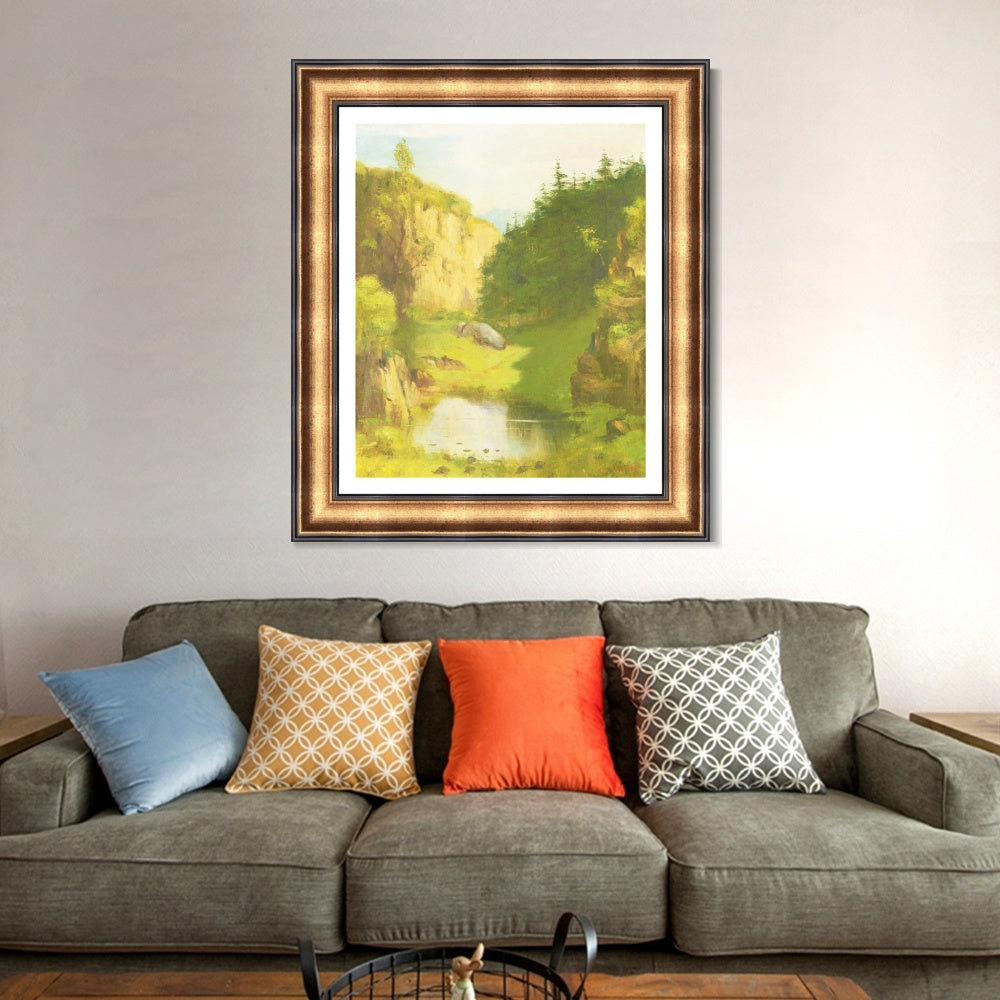 INVIN ART Framed Canvas Art Giclee Print Series#043 by Gustave Courbet Wall Art