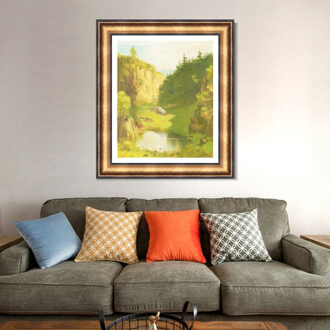 INVIN ART Framed Canvas Art Giclee Print Series#043 by Gustave Courbet Wall Art Living Room Home Office Decorations