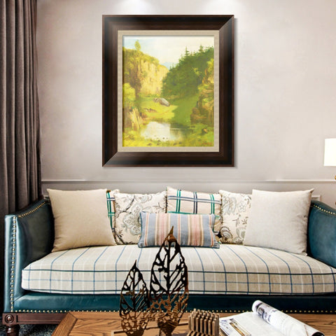 INVIN ART Framed Canvas Art Giclee Print Series#043 by Gustave Courbet Wall Art Living Room Home Office Decorations