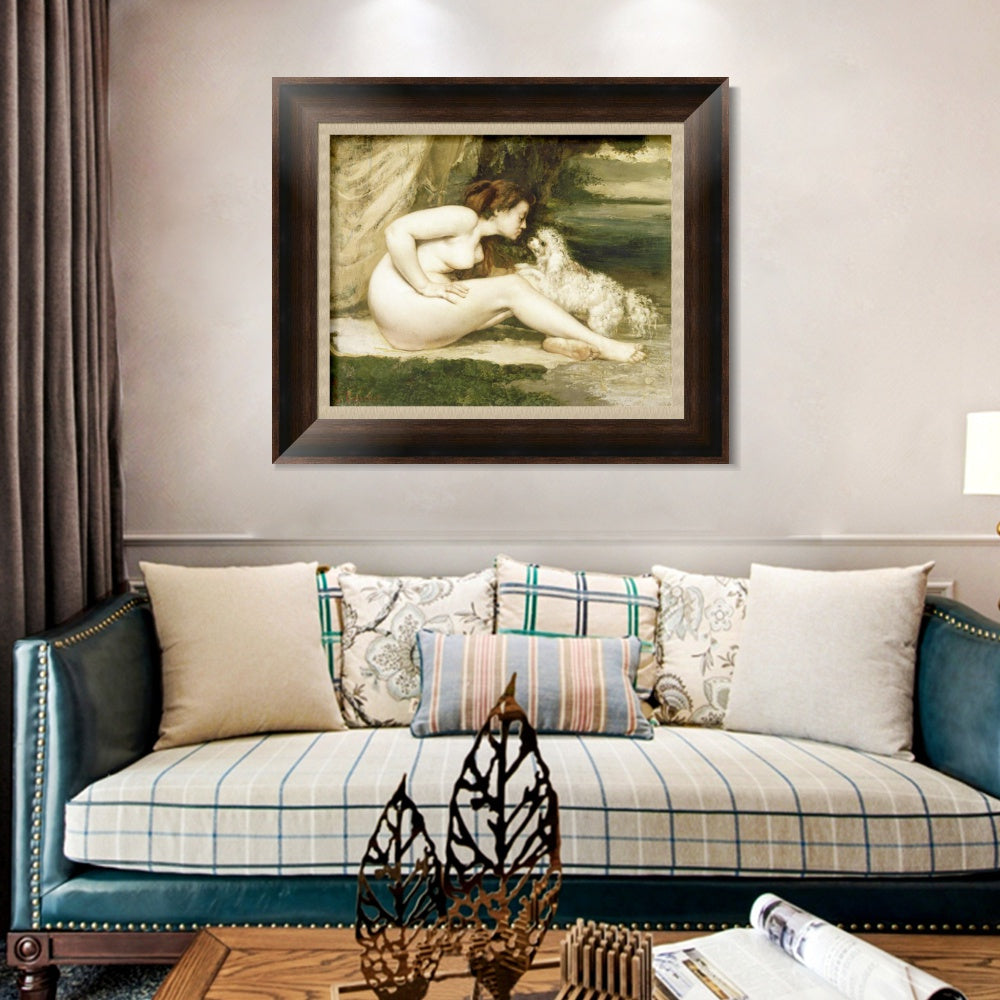 INVIN ART Framed Canvas Art Giclee Print Series#045 by Gustave Courbet Wall Art