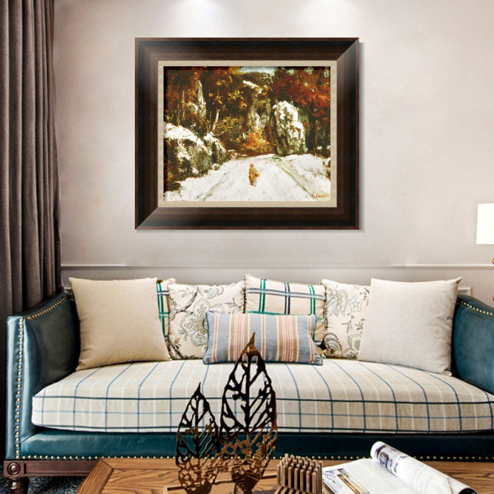 INVIN ART Framed Canvas Art Giclee Print Series#051 by Gustave Courbet Wall Art