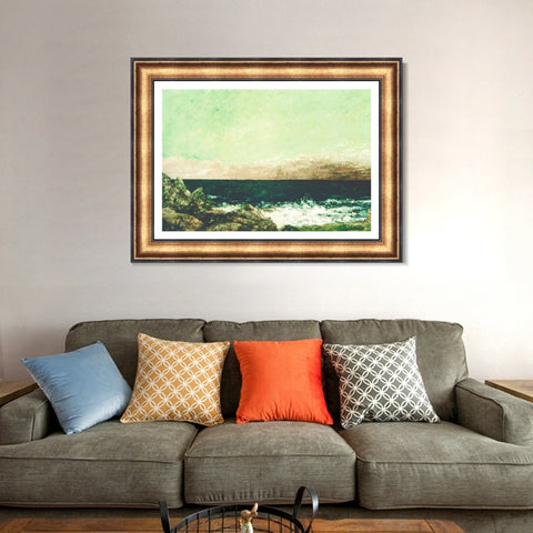 INVIN ART Framed Canvas Art Giclee Print Series#054 by Gustave Courbet Wall Art Living Room Home Office Decorations