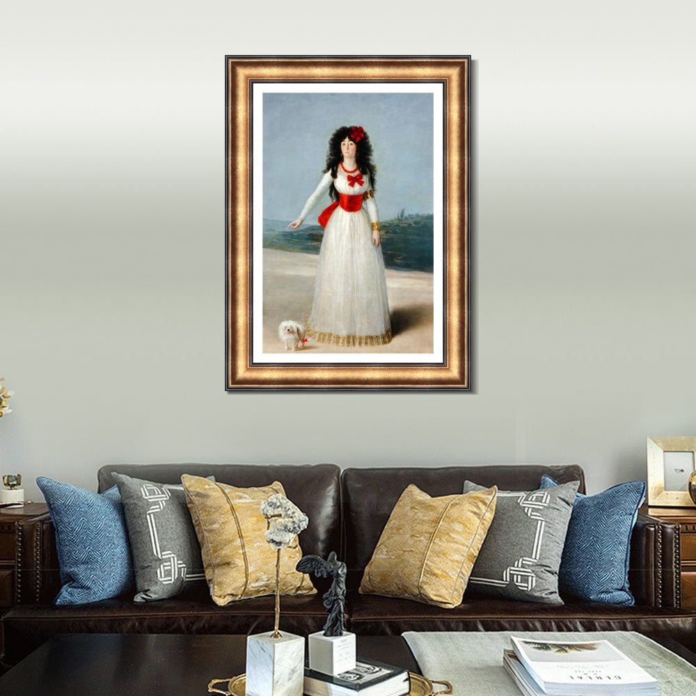 INVIN ART Framed Canvas Art Giclee Print 13th Duchess of Alba by Francisco De Goya Wall Art